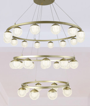 W 그란데 3단 160W 크리스탈형 펜던트조명 대형샹들리에