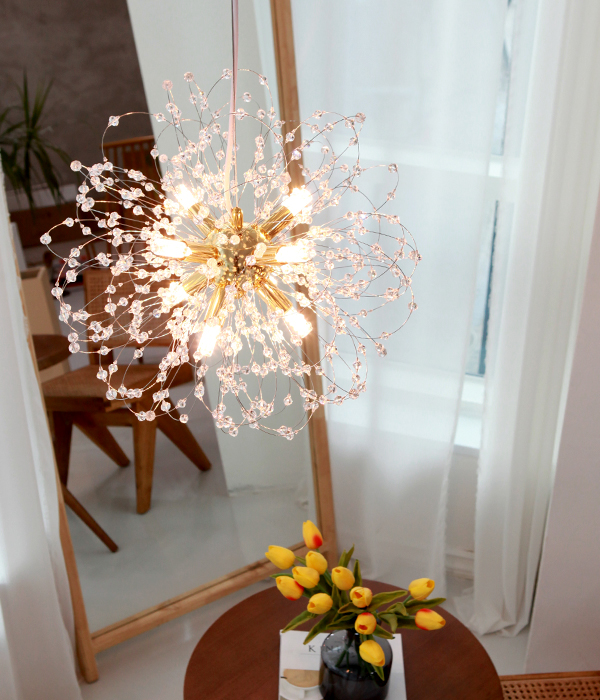 가호 8등 원형 눈꽃조명 식탁전등 (사은품 전구)