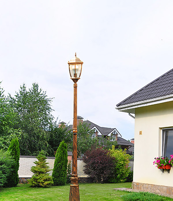 화니 1등 정원등 가로등 외부조명 (2.2m 황동) 상향